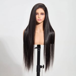SH 13"x4" Straight Transparent Lace Frontal Wig #1B