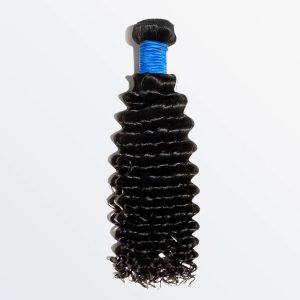 SH 10-30 Inch Deep Curly Brazilian Virgin Hair Bundles #1B